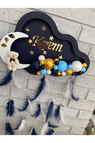 NeşeliAtölyem 40 Cm Cloud Door Ornament Bubble