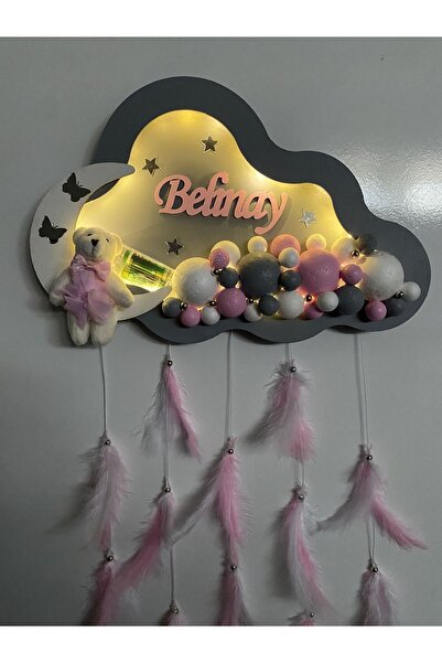 NeşeliAtölyem Ledli Bulut Bubble Bebek kapı süsü