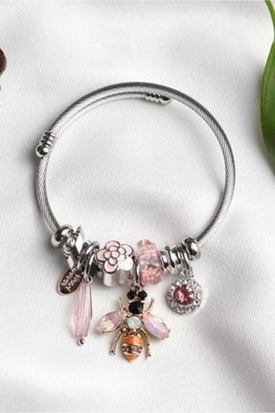 NOVAFACE Charmed Bee Steel Bracelet - Standard Women