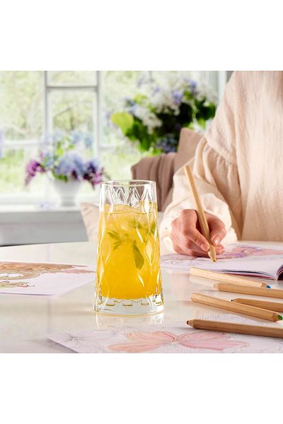 Paşabahçe Leafy Soft Drink Glass 345 Cc Set of 6