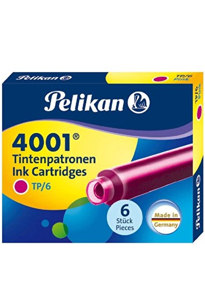 Pelikan Dolma Kalem Kartuşu Küçük Pembe 6 Lı 4001