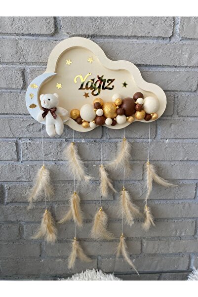 NeşeliAtölyem Bubble Ayıcıklı Bebek Kapı ve Duvar Süsü Kişiye Özel