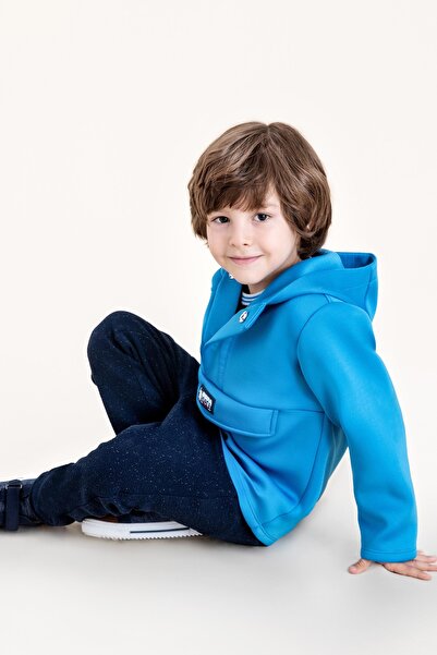 U.S. Polo Assn. Mavi Erkek Çocuk Sweatshirt