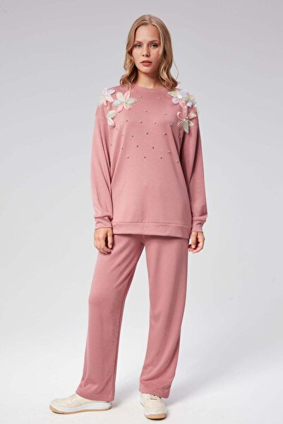 Hatun Atila Set de două piese HatunAtila din țesătură specială cu detaliu de ...