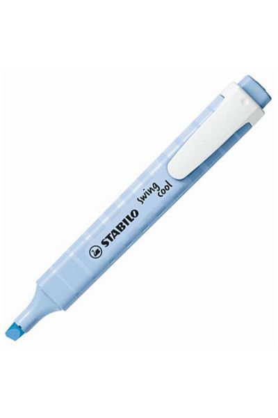 Stabilo 10-Piece Highlighter Swing Cool Pastel Blue Pen Set - 275/111-8