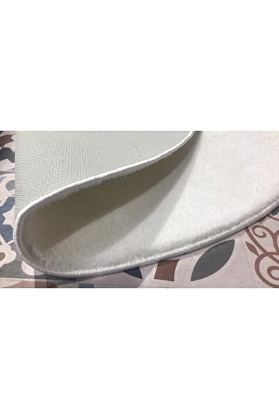 Sarar Μονόχρωμο βελούδινο αντιολισθητικό χαλάκι - Στρογγυλό χαλί