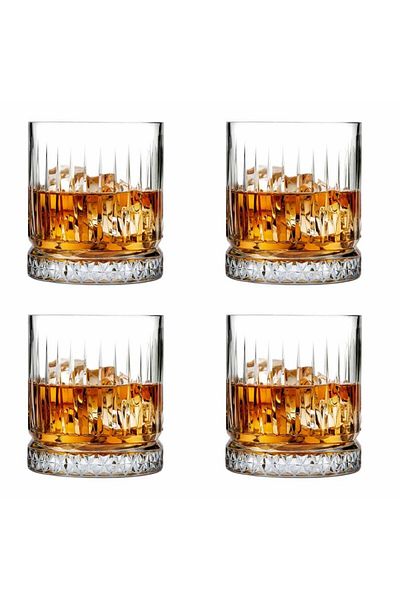 Paşabahçe Elysia Glass Whiskey Glass, 4 Pieces, Transparent, 355 cc
