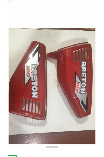Kanuni Breton 125 Yan Sanayi Kırmızı Renk Yan Kapak Sağ Sol Set Uyumlu