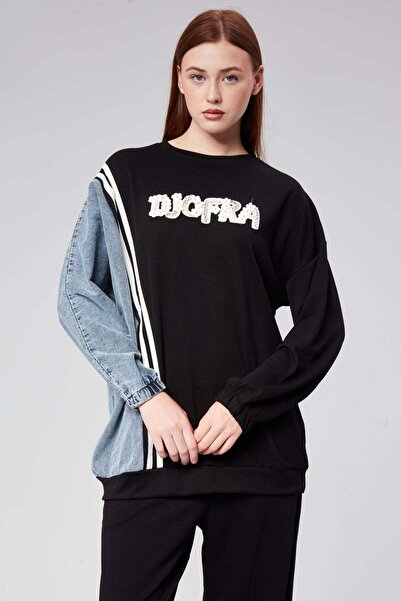 Hatun Atila بدلة HatunAtila مع زخرفة من القماش والجينز - 7843