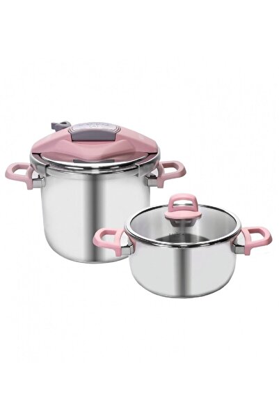 Karaca Perfect Pink Indüksiyon Tabanlı Düdüklü Tencere Seti 4 6 Lt