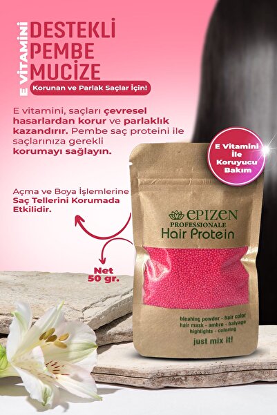 EPİZEN بروتين فيتامين هـ للعناية بالشعر - منتج خاص برائحة الفراولة ومقاوم للت...