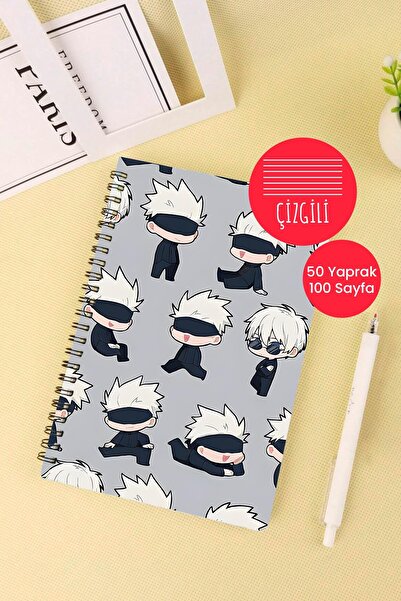 Anime Marketi Jujutsu Kaisen Anime Design A5 دفتر مدرسي حلزوني 50 ورقة 100 صف...
