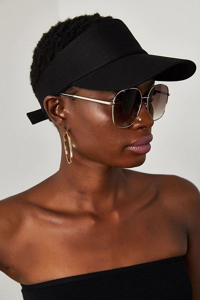 EKstore Unisex UV Protective Visor Cap Visor Tennis Hat Black