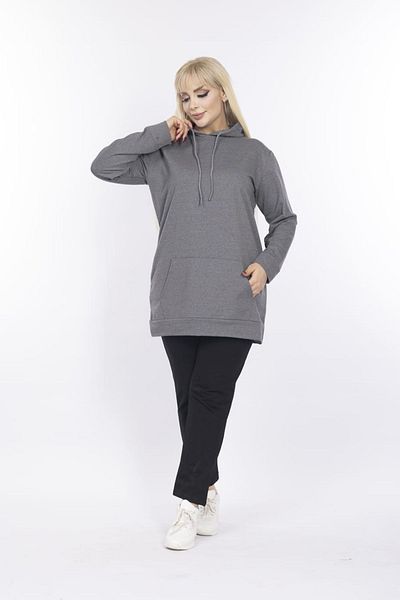 xlargebutik Grayiy Large Size Clothing Sweatshirt