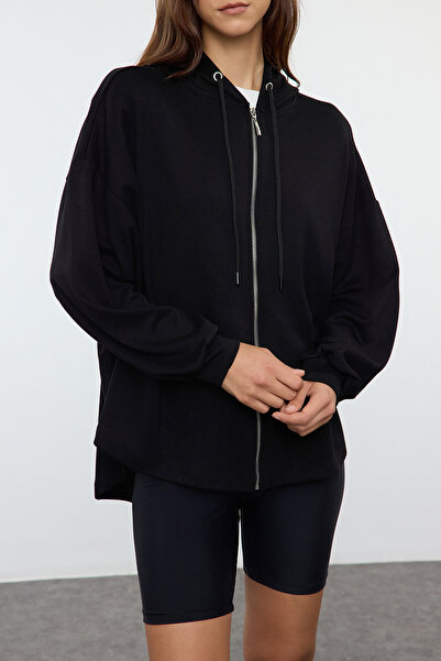 Trendyol Collection Φούτερ μεγάλου μεγέθους από μαλακό ύφασμα με κουκούλα - TWOAW25sw00074