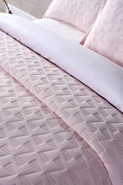 Doqu Home Arya Çift Kişilik Yatak Örtüsü - Pudra