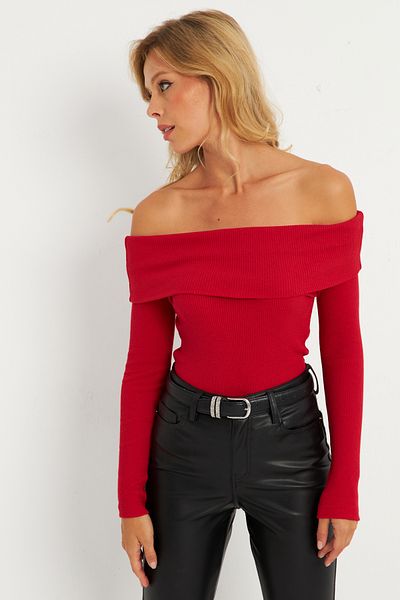 Cool & Sexy Červená dámská halenka Madonna Collar Camisole - Xl2210
