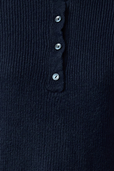 Trendyol Collection Sötétkék széles szabású - Puha textúrájú, állítható kötöttáru pulóver TWOAW25KZ00309