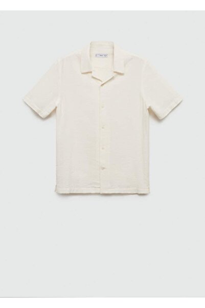 MANGO Man Regular kesim gofre pamuklu gömlek