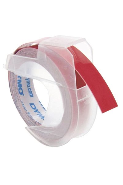 Dymo شريط منقوش أحمر - 9 مم × 3 م، 10 عبوات S0898150