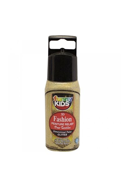 funny kids 3D Boyutlu Boncuk Boya - 60 cc Simli Altın