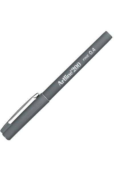artline 0.4 Mm Gray Ek-200n Fineliner - Pack of 12