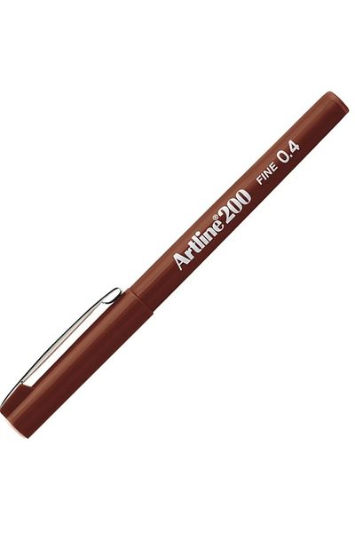 artline Ek-200n 0.4 Mm Brown Fineliner - Pack of 12