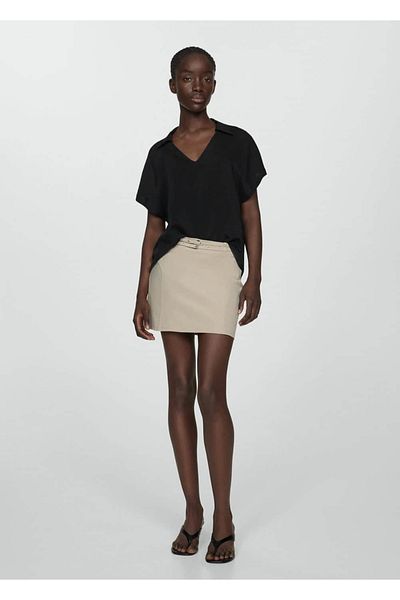 MANGO Woman Polo-Shirt mit Rundhalsausschnitt – Stilvolles und bequemes Design