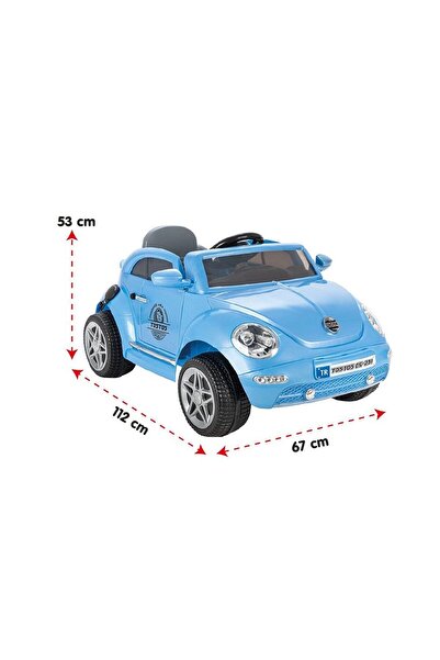 PİLSAN 05 281 Pilsan, Tostos 12v Kumandalı Akülü Araba Metalik Mavi, 3 Yaş