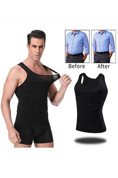 EMBA BUTİK Men's Black Slim Fit N Lift Corset - Extra Recovery Belly Slimming Athlete Type