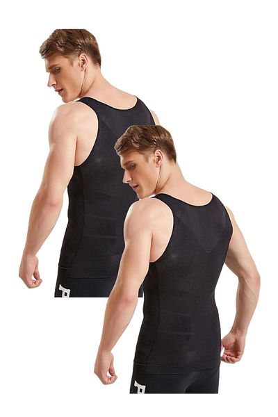 EMBA KORSE Men's Corset Undershirt - Recovery, Back Anti-Humpback, Upright Durus Waist Corset, Set of 2 Corsets