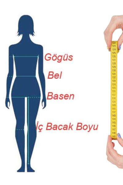 EMBA KORSE Mezura Vücut Ölçüm Beden Ölçmek İçin Mezura Klasik Terzi Mezurası 150 cm Mezura Tekstil Renkli