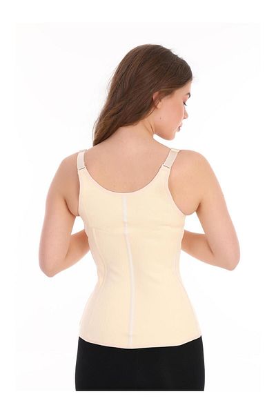 EMBA BUTİK Emba 7 Steel Underwire Upright Posture Recovery Corset - 3 Agraph Skin Weakening Strapless Latex