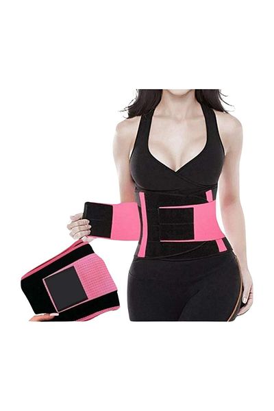 EMBA BUTİK Pink Sauna Belt - Thermal Waist Corset