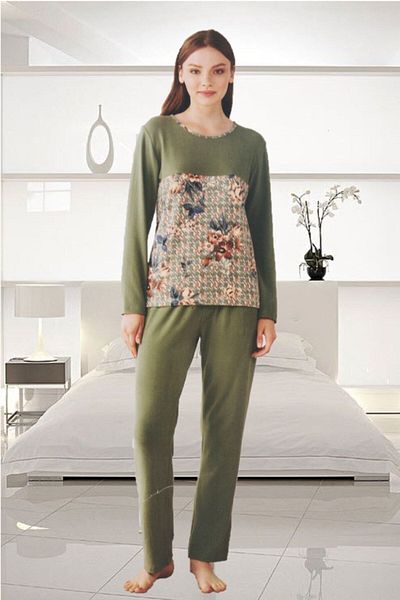 Pijadore Women's Long Sleeve Soft Cotton Winter Pajama Set