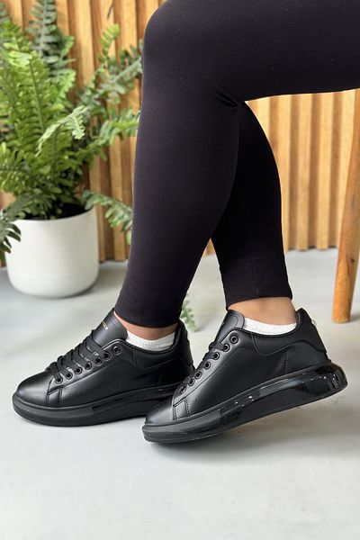 SOLAZER Pantofi negri pentru femei - Pantofi sport casual 032