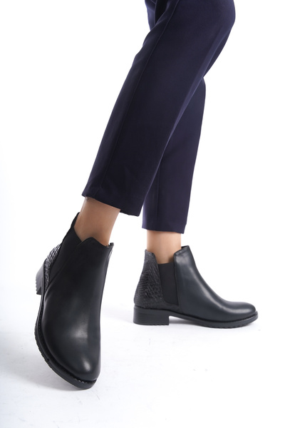 BAKGİY Γυναικείες μπότες - Black Crocodile Skin BG1001-116-0005