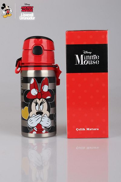 Minnie Mouse قارورة فولاذية ميني ماوس مرخصة مع ديكوموس 500 مل