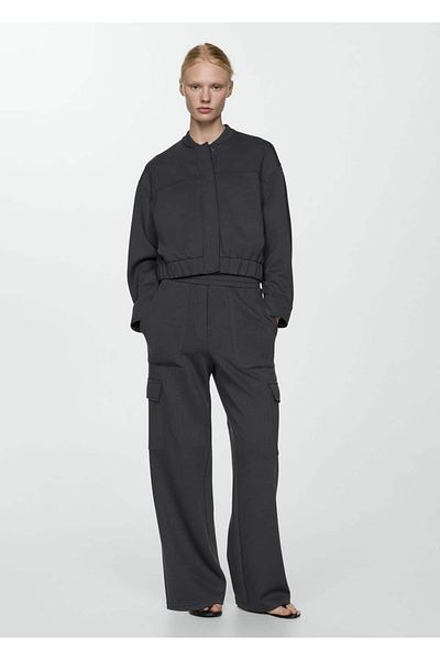 MANGO Woman Elastic Waist Cargo Pants