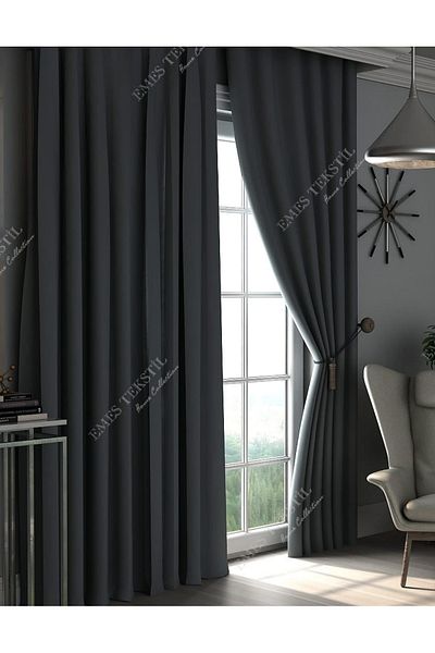 Taç Smoked Anthracite Blackout Blackout Curtain