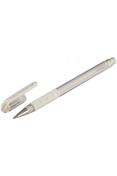 Pentel Hybrid Gel Grip Metallic Pen - White