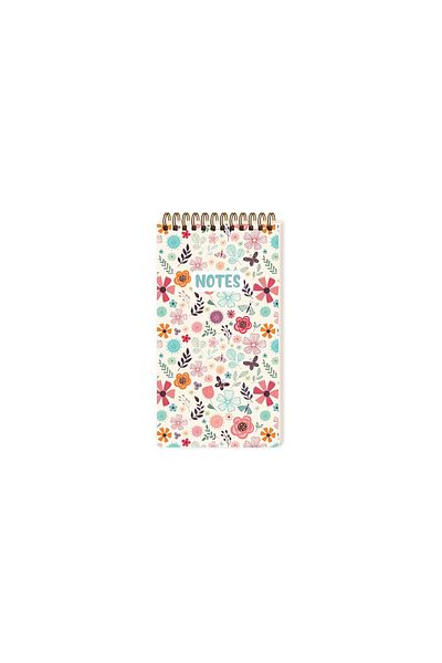 KESKİN COLOR Sharp Color Cardboard Covered Spiral To Do List - Floral