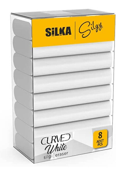 Silka Silgy 8'li Curved Beyaz Silgi Seti