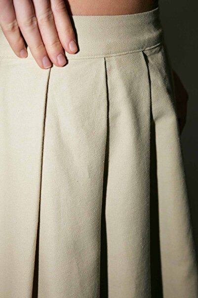 Hooopstore BATTERY RED SKIRT - STONE