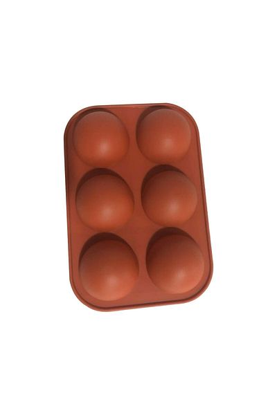 TT Tahtakale Toptancıları 6-piece Half Ball Baking Mold - Silicone Tray and Ice Ball Chocolate Mold