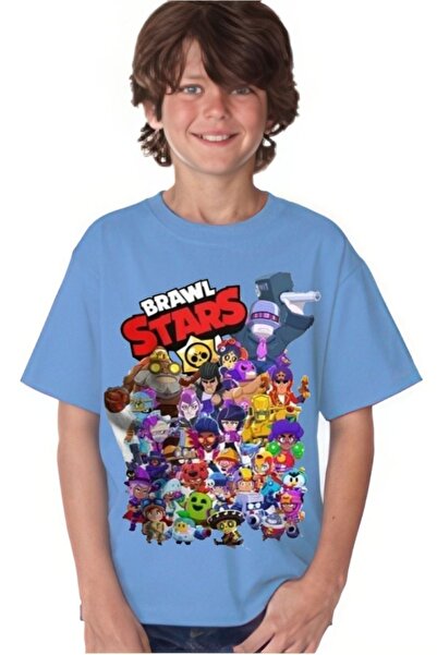 oneagılyazı Brawl Stars All Stars - Ψηφιακό εμπριμέ παιδικό μπλουζάκι
