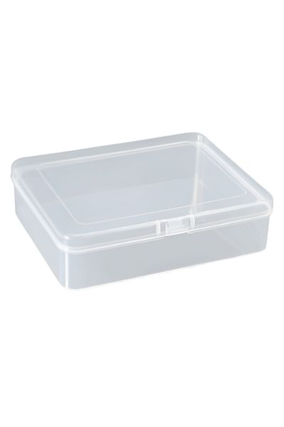 SPELT 12.5cm Mini Transparent Item Jewelry Electronic Storage Box Organizer Organizer Box with Clip Lid
