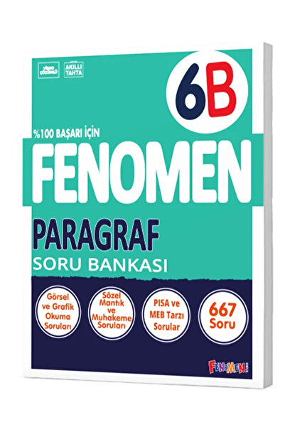 fenomen okul Fenomen Yayınları 6 Sınıf Paragraf B Soru Bankası