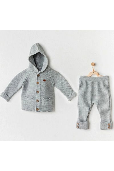 andywawa Andy Wawa 2 Piece Set Knitwear Gray Melange