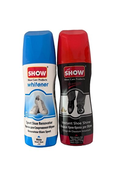 SHOW Beyaz Spor ve Siyah Deri Ayakkabı Boyası